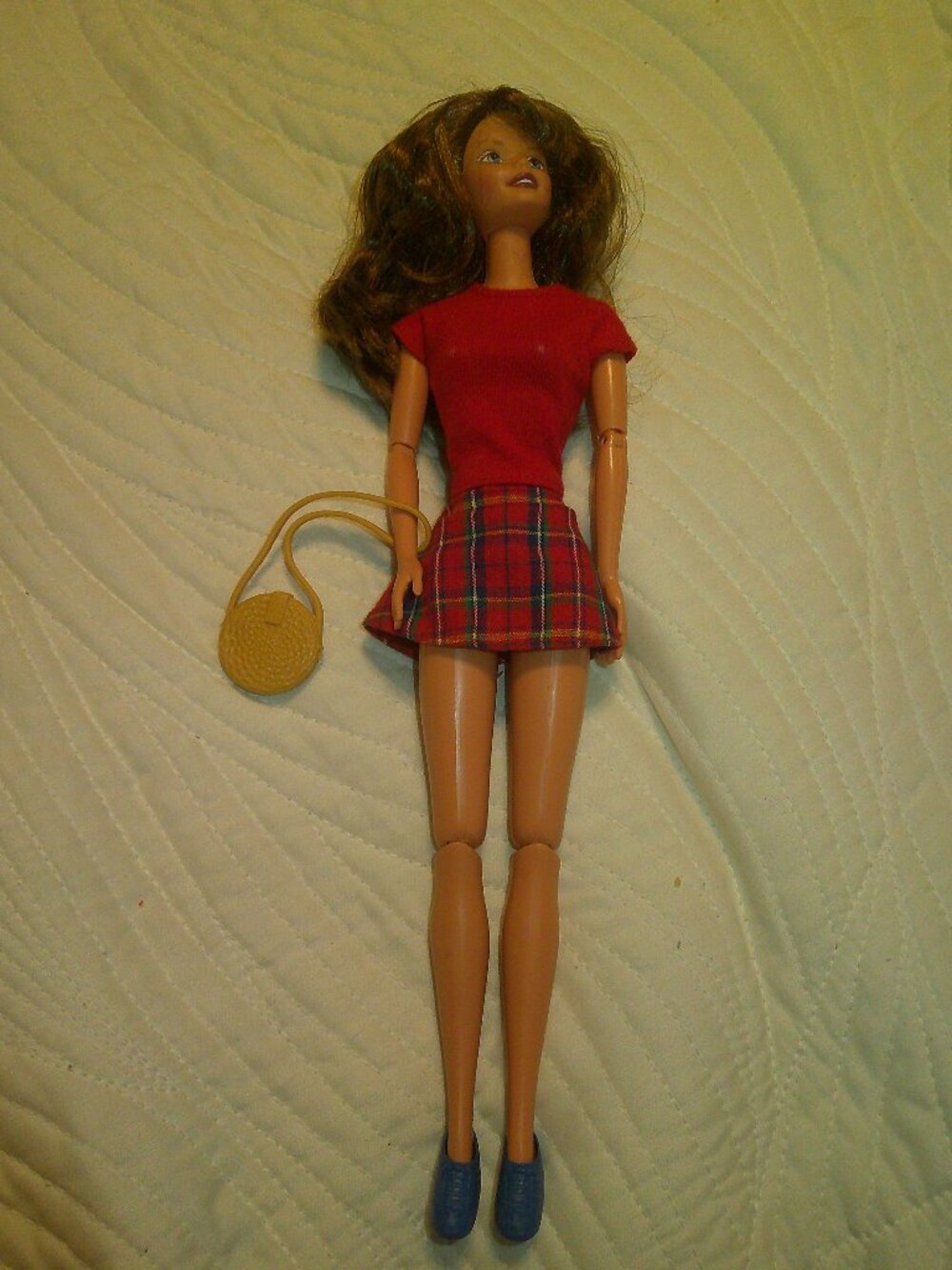 Barbie in School Gir Outfit, 1990's Brunette Hair Barbie